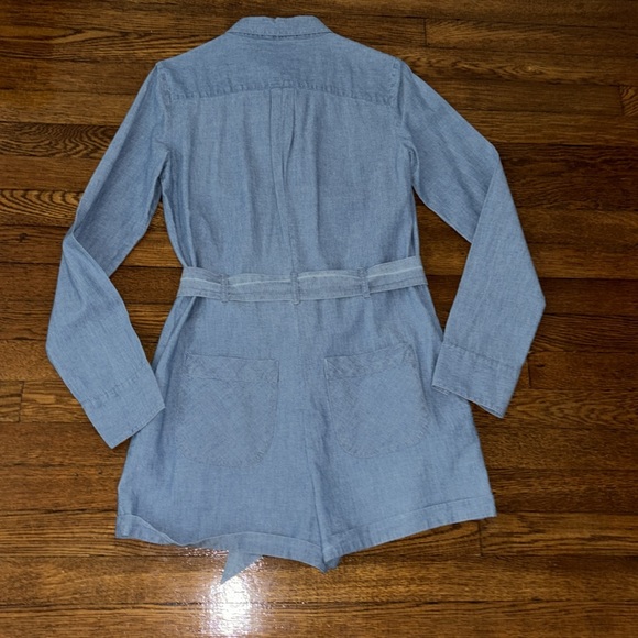 Free people chambray romper with belt and pockets - Picture 5 of 5